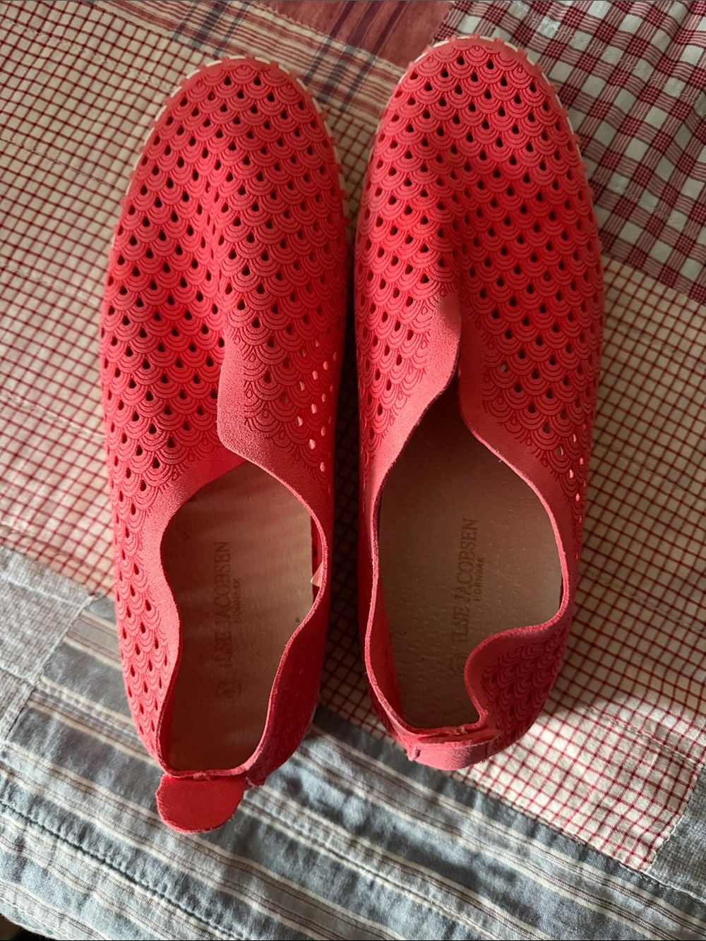 Ilse Jacobsen Coral Decorative Slip-On Flats